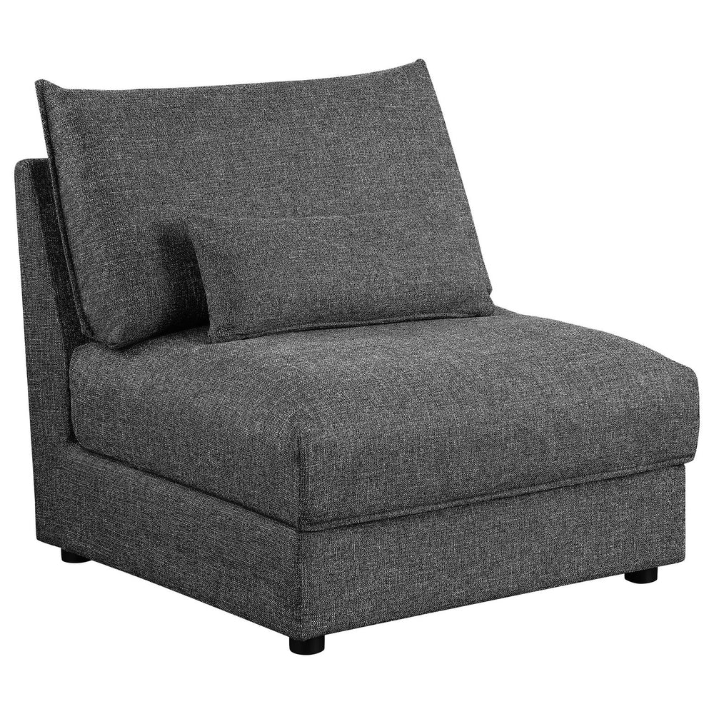 English Elm Wakefield Slipper Accent Chair Armless Foam Seat with Lumbar Pillow Modern Decor B062P451728