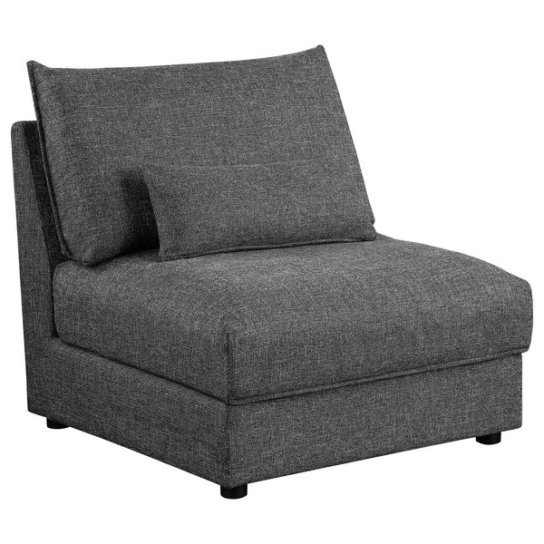 English Elm Wakefield Slipper Accent Chair Armless Foam Seat with Lumbar Pillow Modern Decor B062P451728
