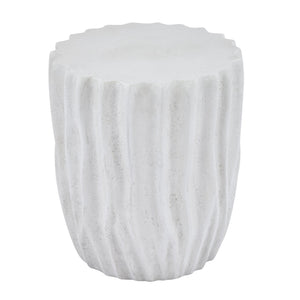 English Elm Tree Stump Mgo Accent Table Realistic Bark Texture Indoor Outdoor Rustic Side Antique White N776P372347W