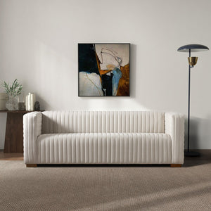 English Elm Elara Performance Velvet Sofa Low Profile Contemporary Living Room Seating B183P255304