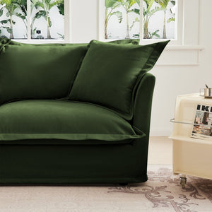 English Elm Koala Deep Seat Chenille Sectional Module with High Back Support for Living Rooms W3041P240132