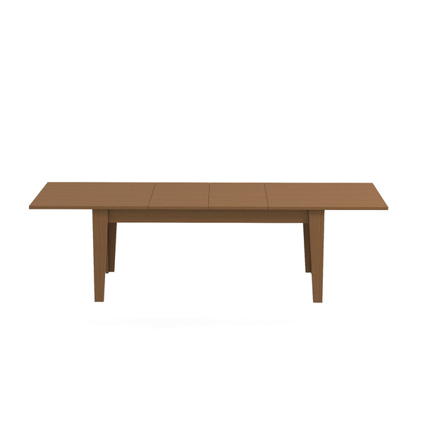 English Elm Dining Table Extendable Woodgrain Melamine Top Seats up to Ten Open Plan Kitchen Oak W331S00207