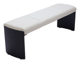 Mur Bench White 110334 Zuo Modern