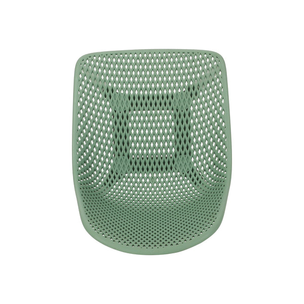 English Elm Christopher Knight Home® - POSEY Chair - Weather-Resistant Polypropylene Outdoor Dining Chair with Perforated Diamond Mesh Design for Durable Style Green 27.5 L x 21.5 W x 20.2 H 69067.00GRN