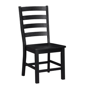 English Elm Modern Farmhouse Oak Veneer Trestle Dining Set Six Chairs Two Tone Kitchen Black White B011S00929