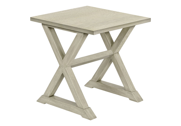 English Elm Accent 2-Tier Narrow End Table with Drawer and Shelf, Transitional Veneer Top, Solid Wood Legs for Compact Spaces White 27 L x 25 W x 9 H B2710P219492
