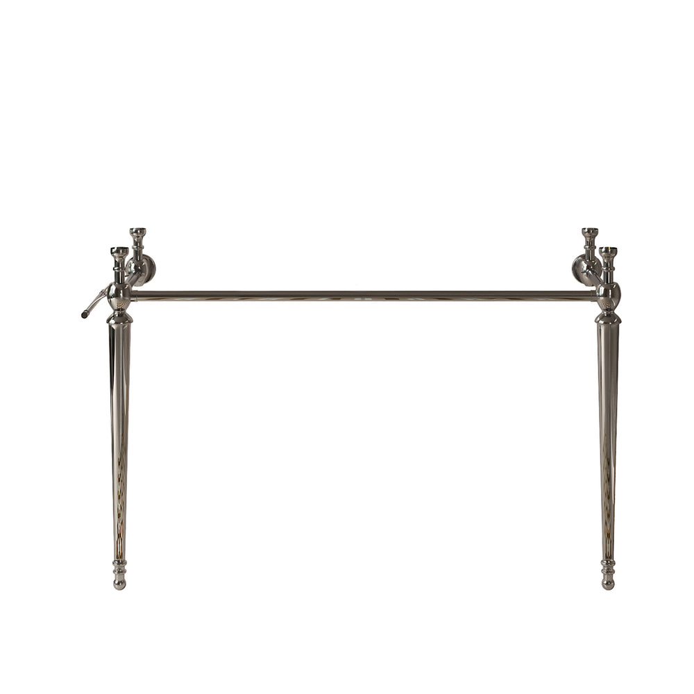 English Elm Vici 48 Inch Freestanding Bathroom Vanity with Iron Legs and Chrome Hardware Cabinet W2615P406552