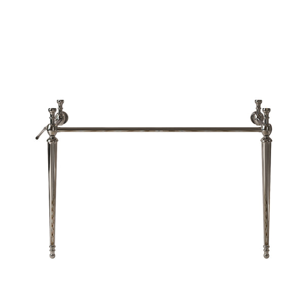 English Elm Vici 48 Inch Freestanding Bathroom Vanity with Iron Legs and Chrome Hardware Cabinet W2615P406552