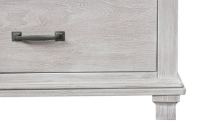 English Elm 1pc Chest Transitional Weathered Finish 5-Drawer Tall Dresser with Dentil Molding and Metal Knobs Grey Mix 39 L x 20 W x 51 H B2741P370388
