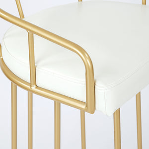 OSP Home Furnishings Luna 26" Counter Stool White/Gold