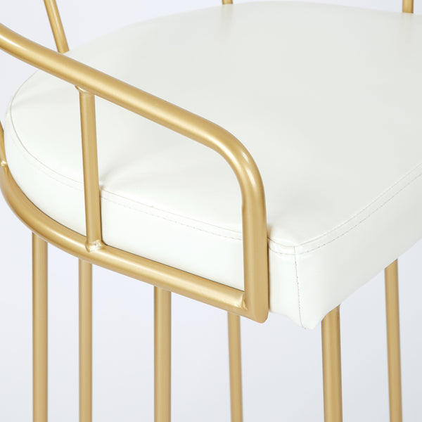 OSP Home Furnishings Luna 26" Counter Stool White/Gold