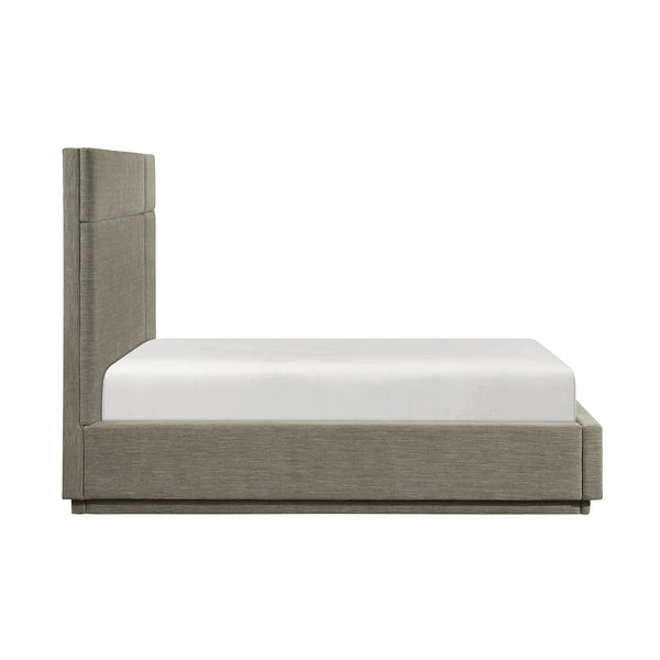 English Elm White Solid Wood Eastern King Bed with Raised Panel Headboard for Classic Bedrooms B011S02499