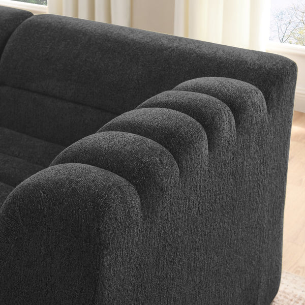 English Elm The Chenille Modular Seat Compact Chair for Sectionals Apartments and Small Spaces W1413P298056