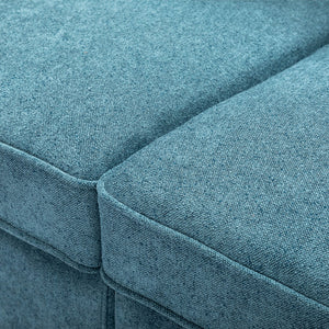 English Elm Package Contemporary Fabric Sofa with Black Legs Plush Cushions for Modern Living N767P206230U_N767P206233U