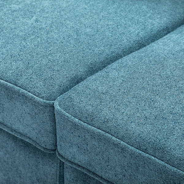 English Elm Package Contemporary Fabric Sofa with Black Legs Plush Cushions for Modern Living N767P206230U_N767P206233U