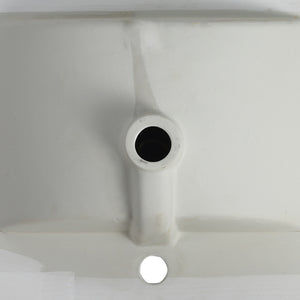 English Elm 24 24 Inch Ceramic Bathroom Sink Basin White – Sleek, Easy-Clean Surface, Spacious Contemporary Design for Versatile Decor (90) W1550P168217