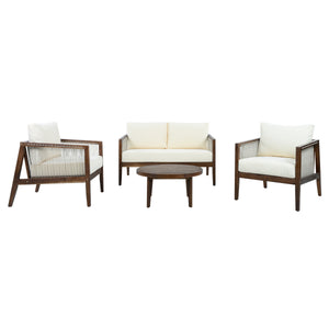 English Elm Outdoor Acacia Wood Chat Set with Woven Rope Panels and Beige Cushions for Patio N768P408130D_2_N768P408131D