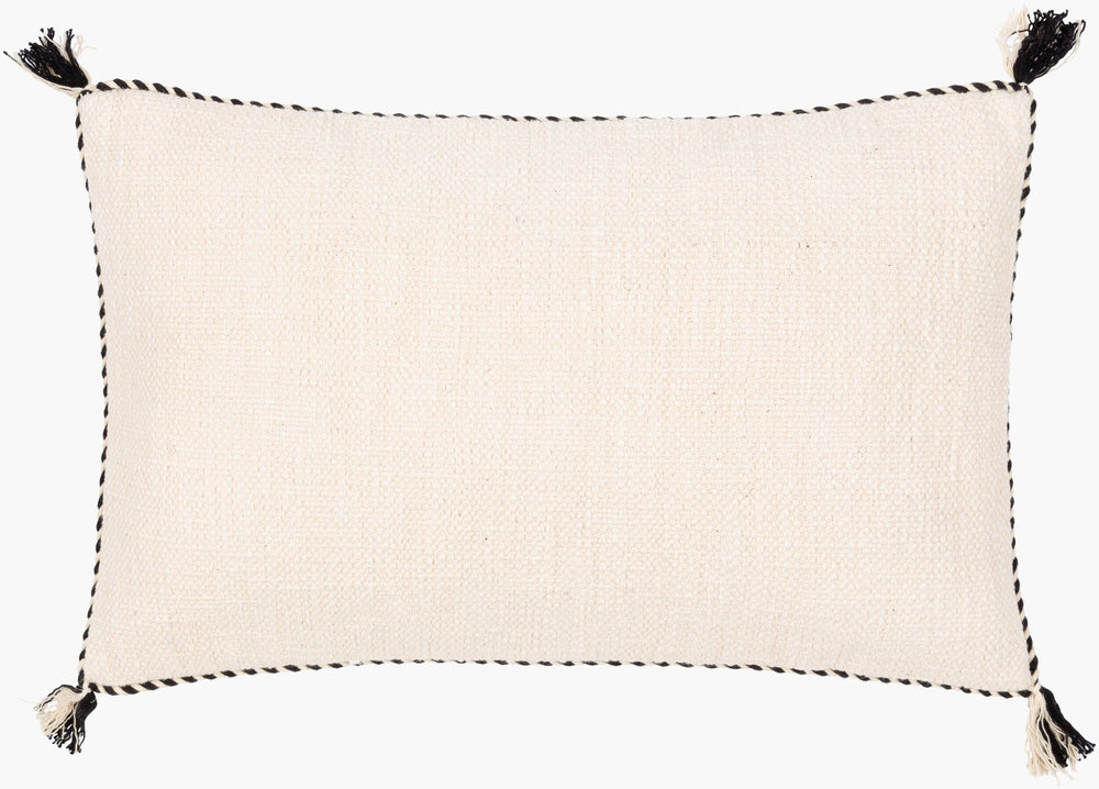 Surya Braided Bisa Cotton Lumbar Pillow - Cozy 14"L X 22"W Decorative Cushion For Country Cottage Charm Cream Cotton,Cotton Bba001-1422p