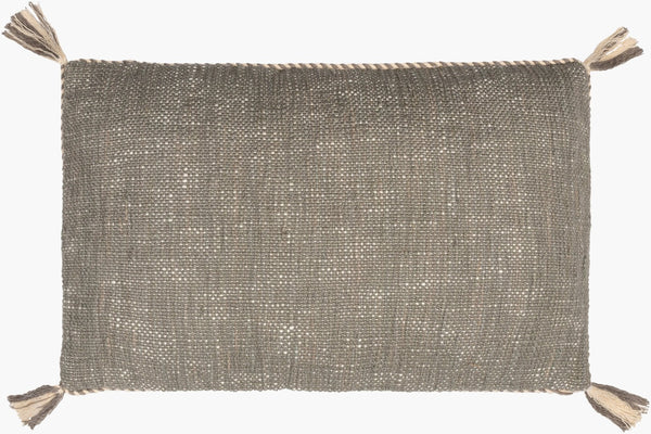 Surya Braided Cotton Lumbar Pillow Handcrafted Woven Texture for Farmhouse Living Spaces BBA003-1422P