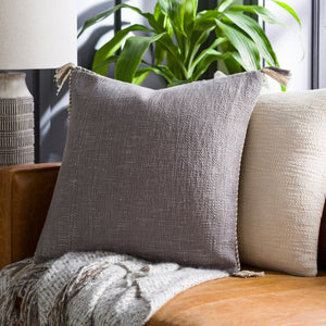 Surya Braided Cotton Woven Accent Pillow Handcrafted Cottage Style for Sofa or Bed BBA003-2020