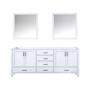 English Elm White Double Bath Vanity With 2 Mirrors - Elegant 80" Storage Solution For Timeless Bathroom Style B2731S00559-GIGA
