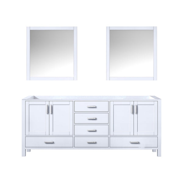English Elm White Double Bath Vanity With 2 Mirrors - Elegant 80" Storage Solution For Timeless Bathroom Style B2731S00559-GIGA
