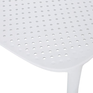 English Elm Christopher Knight Home® - IVY Outdoor Dining Chair with Weather-Resistant Polypropylene, Perforated Modern Design & Durable Frame White 33.5 L x 23.5 W x 20.3 H 68520.00WHI