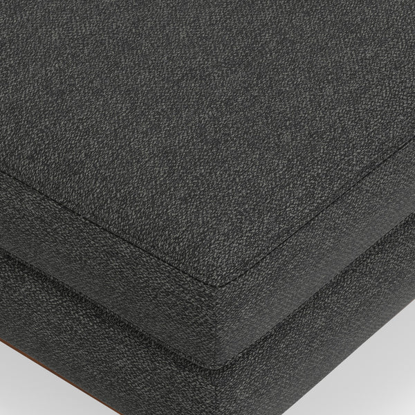 English Elm Morrison Mid-Century 72" Sofa with Ottoman Set — Eco-Friendly Recycled Fabric, Plush Feather Fill, Sturdy Craftsmanship Charcoal grey B136P199229