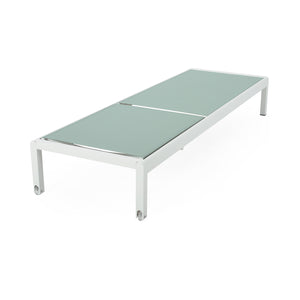 English Elm Christopher Knight Home® - Cape Coral Chaise Lounge - Adjustable Outdoor Lounger With Rust-Resistant Frame & Easy Mobility 57592.00GRNMP2