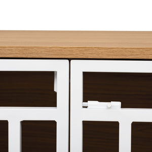 English Elm Modern 2 IN 1 Dog Furniture Leaning Ladder Bookshelf with Hidden Kennel, Walnut Mid-Century Storage for Dogs up to 50lbs N843P256446W