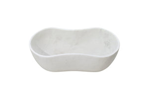 English Elm White Natural Marble Vessel Sink - Handcrafted Elegance With Semi-Polished Finish For Luxurious Bathrooms W1696P333269-GIGA