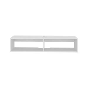 English Elm Klein Wall Mounted Media Console with Open Shelves for Compact Living Spaces B097P474313