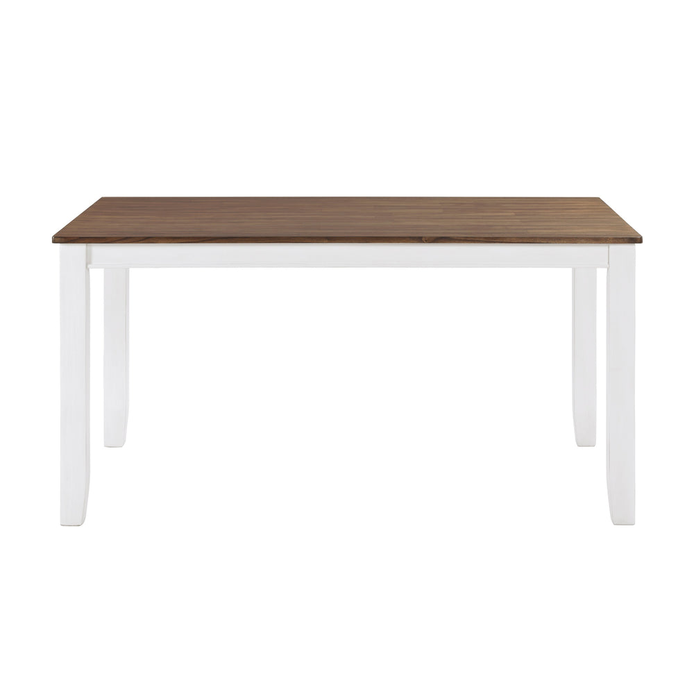 English Elm Cherry Dobson 7pc Dining Set - Cherry & White Two-Tone Acacia Wood Table with 6 Double X-Back Chairs купить B011P188434