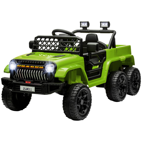 English Elm Qaba 12v Four Motor Kids Electric Ride on Truck with Trailer and Parent Remote W2225P249885