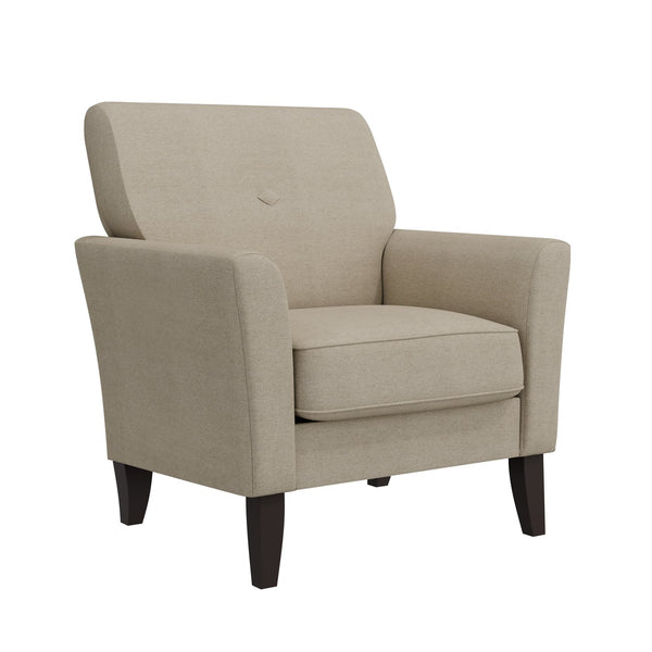 English Elm Dorset Barrel Accent Chair Velour Upholstery Solid Legs Compact Living Room Seating Wood B127P495070