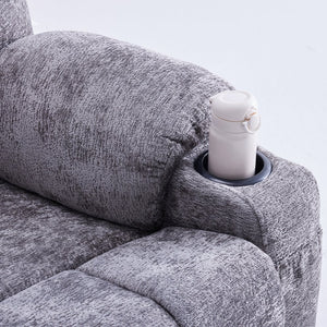 English Elm Oversized Recliner chair with ergonomic support, swivel rocker, quick 5-min assembly for adults comfort Stone Gray T3623P408754