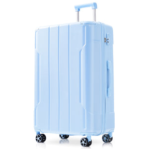 English Elm Luggage Set 3 Piece Abs Hard Shell Expandable Suitcase with Tsa Lock Spinner Wheels Sky Blue N730P296584S