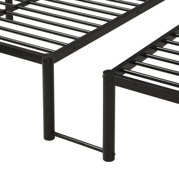 English Elm Twin Triple Bunk Bed - Sturdy Metal Frame With Safety Rail, Vertical Ladder & Storage Shelf For Kids W311S00061-GIGA