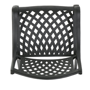 English Elm Cayman Arch Back Cast Aluminum Mesh Outdoor Dining Chairs Weather Resistant Set 54587.00SAD