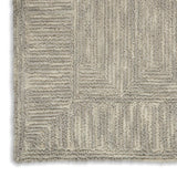 Nourison Vail VAI04 Handmade Tufted No Border Indoor Only Modern  Rug Grey, Grey 100% Wool 99446794635