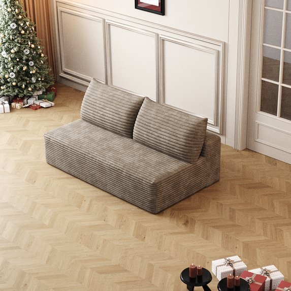 English Elm Cloud Modular Sectional Sofa – Plush Corduroy Couch With Deep Seating, No Assembly, Versatile Design W2824P303618