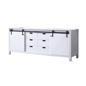 English Elm White Double Bath Vanity 84" W – Elegant Storage Solution With Soft-Close Drawers & Durable Design B2731P260076-GIGA