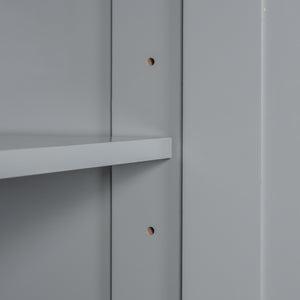 English Elm Tall Bathroom Cabinet with Tilt-Out Laundry Hamper, Adjustable Shelves, Anti-Tip Design & Large Storage Grey WF323481AAE