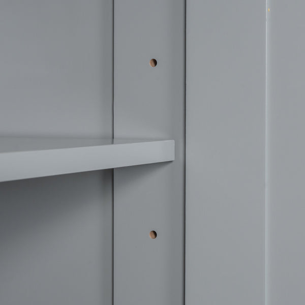 English Elm Tall Bathroom Cabinet with Tilt-Out Laundry Hamper, Adjustable Shelves, Anti-Tip Design & Large Storage Grey WF323481AAE