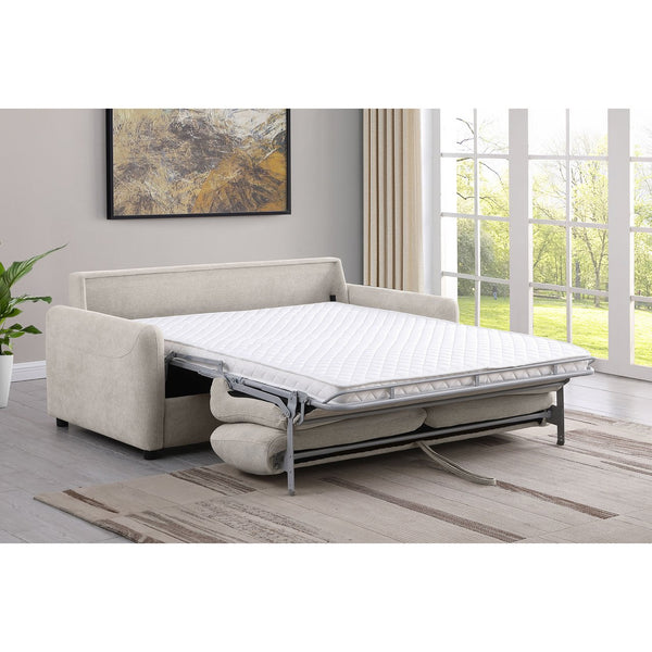 English Elm Welker Beige Polyester Queen Sleeper Sofa with Memory Foam and Slim Track Arms B062P451727