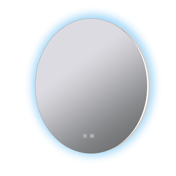 English Elm Nordica Round Backlit Led Vanity Mirror with Defogger and Touchscreen Controls B2731P478356