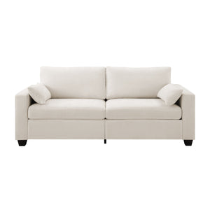 English Elm Modern Fabric Loveseat with Fsc Wood Frame Spring Cushions and Washable Covers W5515P443359