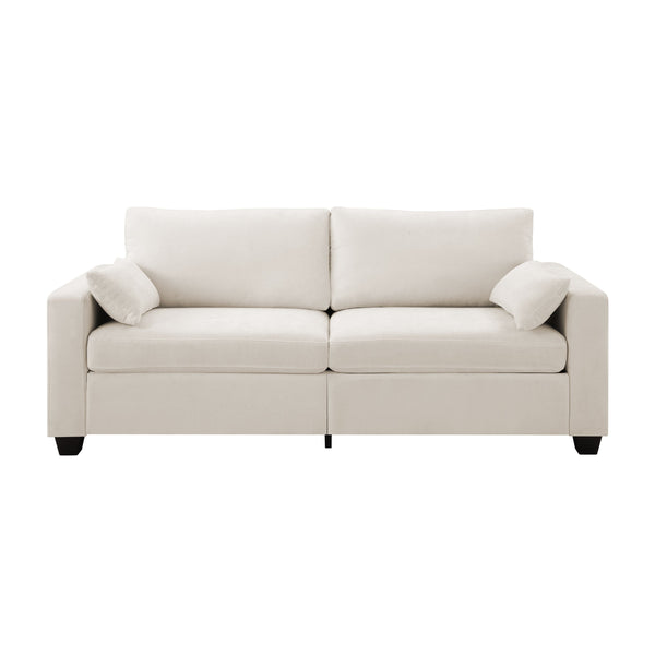 English Elm Modern Fabric Loveseat with Fsc Wood Frame Spring Cushions and Washable Covers W5515P443359