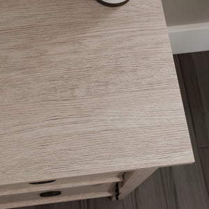 English Elm Lateral File Cabinet With Key Lock, Stylish Brown Oak Finish For Organized Workspace & Security B356P367824