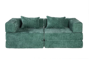 English Elm Compression Convertible Floor Sofa Bed - Cozy Chenille Loveseat For Small Spaces, No Assembly Needed! W3723P345641